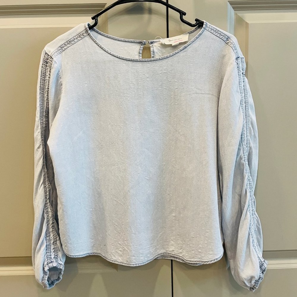 Long Sleeve Denim Blouse by Vince Camuto